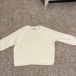 Old Navy Women's Ivory Crew Neck Sweater
